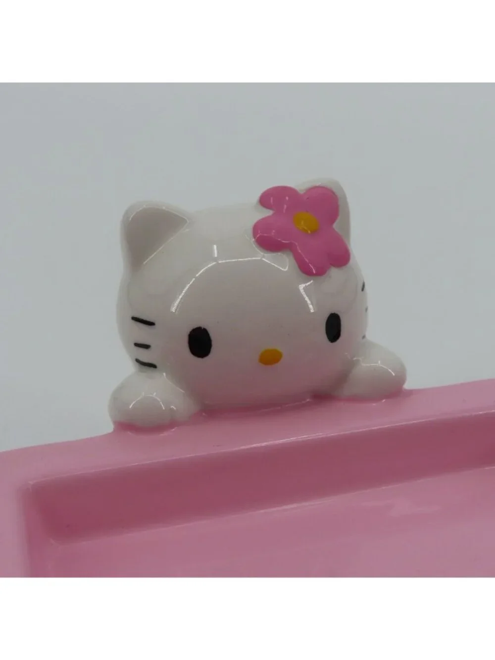 Sanrio Hello Kitty 2000 Y2K Ceramic Soap Dish Pink Purple Daisy Flower Bathroom